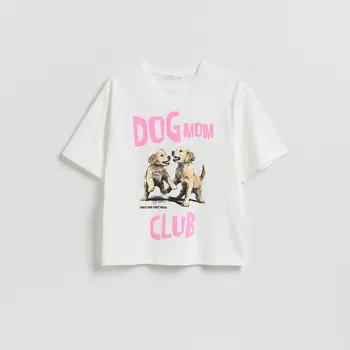 Reserved - Tričko s potiskem - krémová - 456KL-01X - 456KL-01X-M