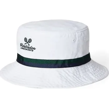 Klobouk Dětský bavlněný klobouk Polo Ralph Lauren Wimbledon Collection 322970406001 bílá 00X, vel. 51