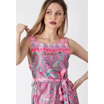 Dámské šaty Perso Letní šaty z wycięciem na plecach Růžová Regular Fit L