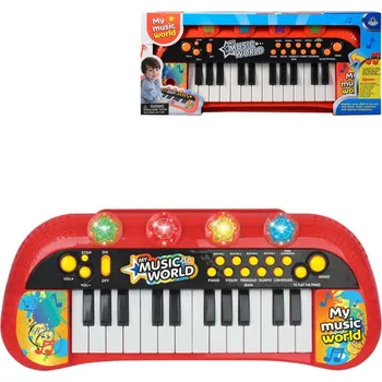 Hudební nástroj pro děti Piánko elektronické 35cm dětský keyboard (klávesy) na baterie Světlo Zvuk