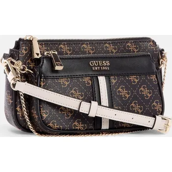 Kabelka Hnědá kabelka Guess Kasinta Double Crossbody - Barva Hnědá, Materiál Imitace Kůže 56542 VG788570