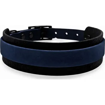 PafDog® Voděodolný široký gumový obojek pro psy tmavě modro-černý - šířka 4 cm Vyberte velikost: XS