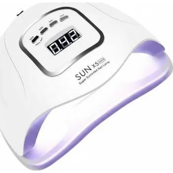 UV lampa na nehty TopKing Profesionální UV LED lampa na nehty 80 W Dual Sun X5 Max s LCD displejem Premium bílá