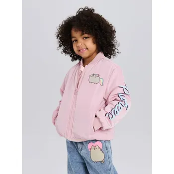 Dívčí bunda Sinsay - Bunda bomber s potiskem na zádech. Pusheen the Cat - pastelová růžová - 381GT-03X - 381GT-03X-140