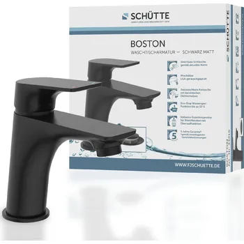 Sprchový set SCHÜTTE umyvadlová baterie BOSTON, koupelnová baterie s výsuvným odpadem umyvadlo, umyvadlová baterie umyvadlo | 33216