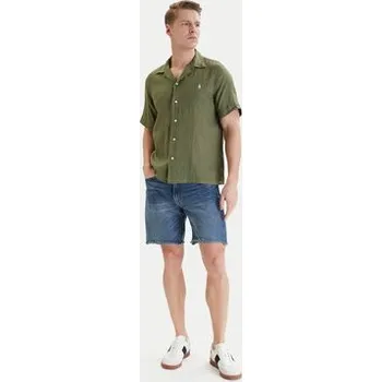 Pánské kraťasy Polo Ralph Lauren Džínové šortky 710P08147001 Modrá Regular Fit 35