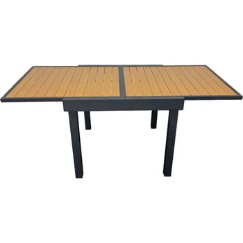 Jídelní stůl Zahradní hliníkový rozkládací stůl ALEX 90/180 cm hnědý