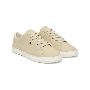 Dámské tenisky Sneakersy Tommy Hilfiger Th Low Profile Vulc Canvas FW0FW09102 Béžová 37