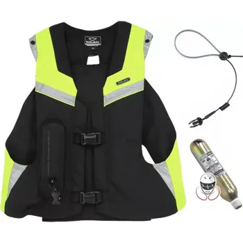 Moto vesta HIT-AIR MLV 2 AIRBAG VESTA na motorku ČERNO - ŽLUTÁ, velikost LARGE (XL-3XL)