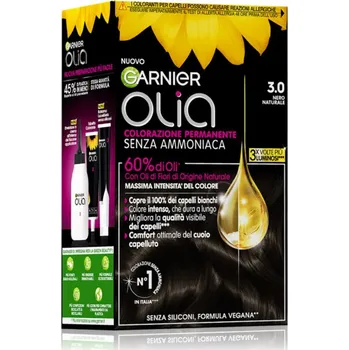 Kosmetika Garnier Olia permanentní barva na vlasy odstín 3.0 Nero Naturale 1 ks
