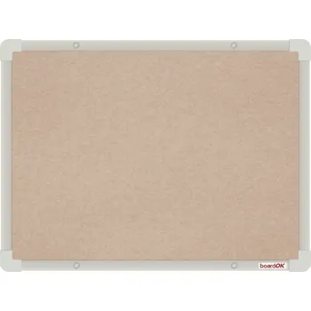 Textilní interiérová nástěnka boardOK se stříbrným rámem