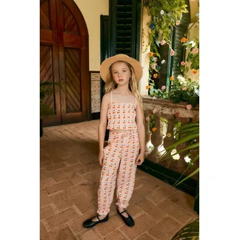 Chlapecké kalhoty Dětské bavlněné kalhoty Tinycottons CHERRIES PANT SS26.276 růžová 03X, vel. 152