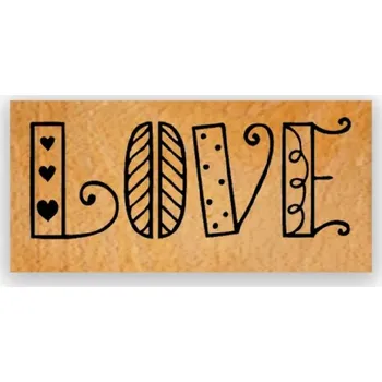 Razítko Dřevěné razítko - Láska a inspirace