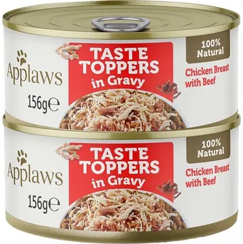 Pro psa Applaws konzerva Dog Taste Toppers Gravy Kuře s hovězím 2 × 156 g