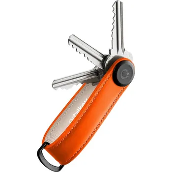 Kožený obal na klíče Orbitkey Leather 8,6 x 2,2 cm KLT2.TER.101 oranžová 28X