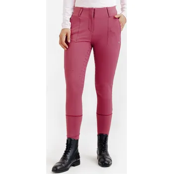 Jezdecké kalhoty CAPERLAN Dámské rajtky Full Grip Be You 500 XL RŮŽOVÁ