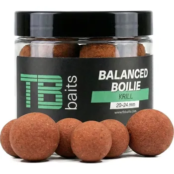 Boilies TB Baits Vyvážené Boilie Balanced + Atraktor Krill 100 g 20-24 mm