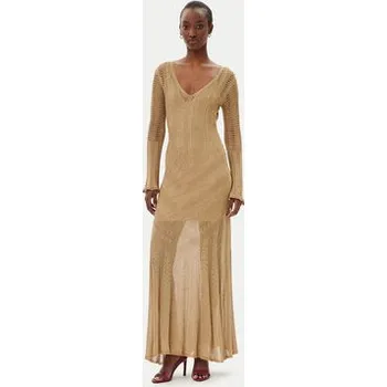 Dámské šaty TWINSET Úpletové šaty 251TT3180 Béžová Slim Fit M