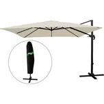 Zahradní slunečník s ochranným obalem MINI ROMA 250 x 250 cm béžový