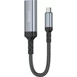 Kabel HOCO UA43A, USB C na HDMI (4K - 30Hz), 20 cm, steel grey