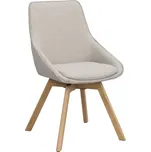 Otočná jídelní židle Alison | Béžová/dubová