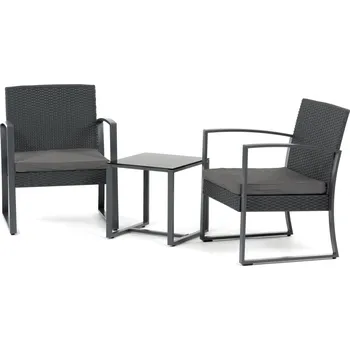 Zahradní sestava Zahradní set MIRAGE 1 + 2 — umělý ratan, šedá