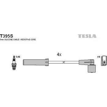 Zapalovací kabel Sada kabelů pro zapalování, T395S
