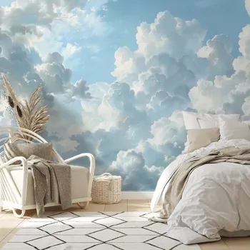 Tapeta Dovido Tapeta nadýchané bílé mraky na modré obloze