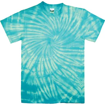 Pánské tričko Tričko unisex The Mountain batikované Hurricane - tyrkysové-světle modré, S