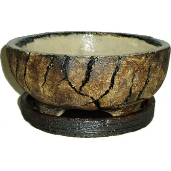 Květináč Miska na bonsaje HONZA4 - miska je světlejší