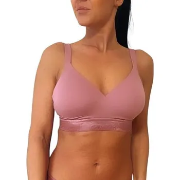 Dámské oblečení Dámská sportovní podprsenka Calvin Klein QF8870 pudrová růžová XXL