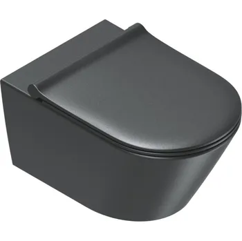 Klozet Catalano ZERO závěsné WC, Silentech splachování, Cataglaze+Silver Titanium, matná černá