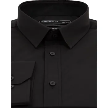 Pánské oblečení FERATT Pánská košile GIORGIO SLIM černá Velikost: XL
