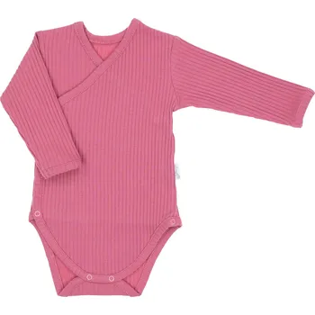 Kojenecký body Bavlněné body, dlouhý rukáv, pruhované, obálka, pro dívky, Malaga LALA, vel. 56