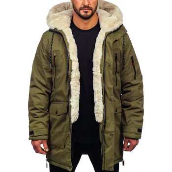 Pánský kabát Khaki pánská zimní bunda parka Bolf 5M3123 - M