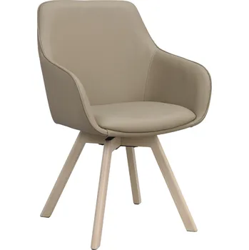 Jídelní židle Otočná židle s područkami Alison | Béžové/světle hnědé