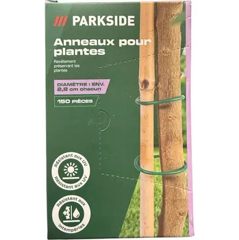 Opora na rostlinu Parkside - kroužkové spony pro upevnění rostlin, 2,8 cm, 150 ks