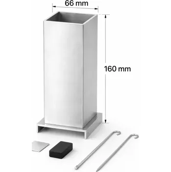 Hliníková forma na odlévání vosků na výrobu svíček 66x66x160 mm