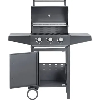 Zahradní gril Plynový gril GRILL s 2 hořáky černý