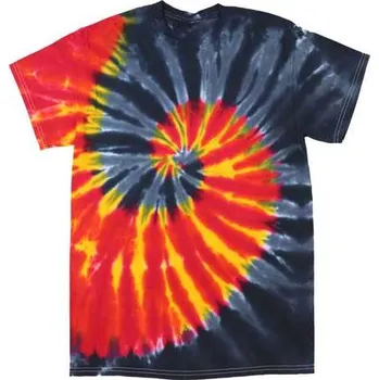 Pánské tričko Tričko unisex The Mountain batikované Swirl - šedé-červené, S