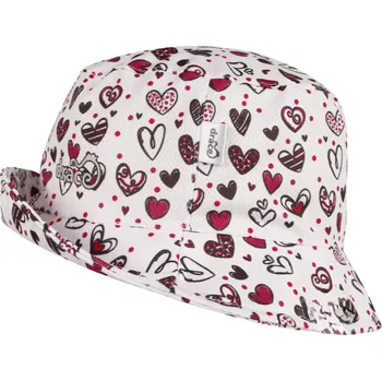 Čepice Dívčí klobouk Florida Dráče srdíčka bílá (Letní funkční klobouček)