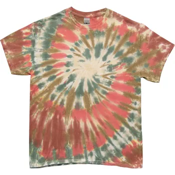 Pánské tričko Tričko unisex The Mountain batikované Swirl - béžové-růžové, XL