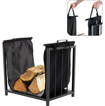 Kovový stojan na dřevo HEATFIRE černý