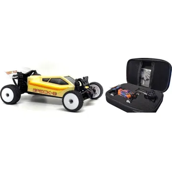 RC model auta Absima Hobby Plus Speck-B Buggy 2WD 1:24 RTR krémová + přepravní brašna