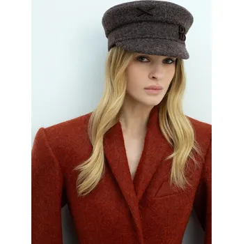 Pokrývka hlavy Bekovka Ruslan Baginskiy Ruslan Baginskiy Logo-embellished Baker Boy Cap KPC09.A.MLJ.WRB hnědá 88A, vel. S