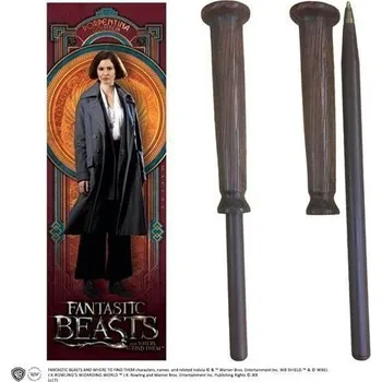 Fantastická zvířata: Psací pero jako hůlka s knižní záložkou - hůlka Porpentiny Goldstein