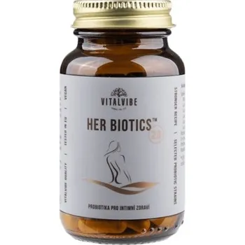 VitalVibe Her Biotics™ 2.0 60 kapslí PROŠLÉ DMT 10.2025 + Sleva 3 % pro registrované