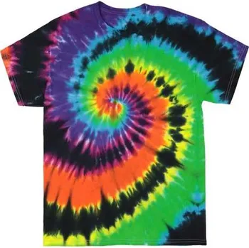 Pánské tričko Tričko unisex The Mountain batikované Swirl - zelené-černé, 4XL