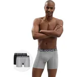 DIM 3D FLEX AIR LONG BOXER 2x - Pánské sportovní boxerky 2 ks - DI0001N2 šedá - černá L