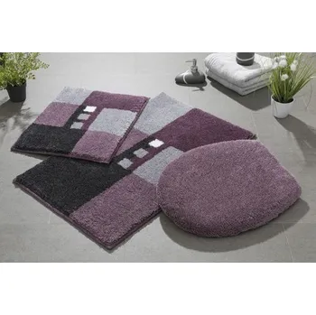 Koupelnová předložka Koberec do koupelny Grund LINEA DUE 50 x 80 cm fialový